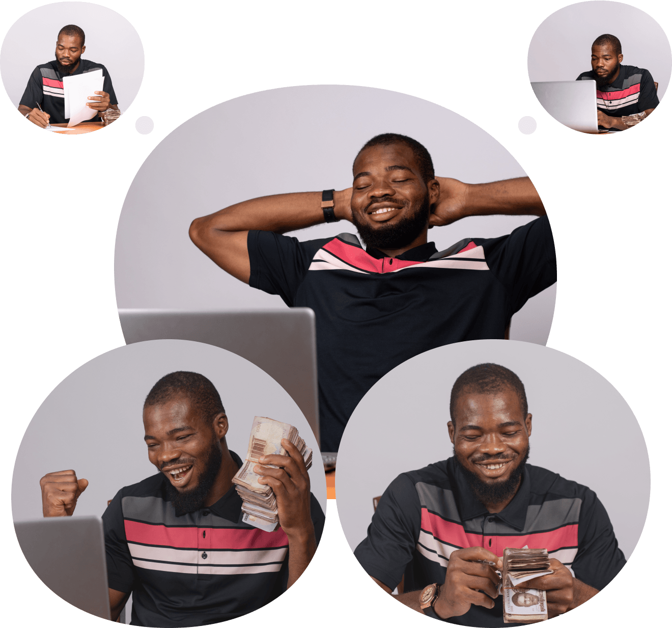 Successful businessman smiling confidently