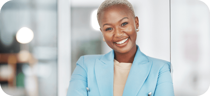 Mobile view of a business lady