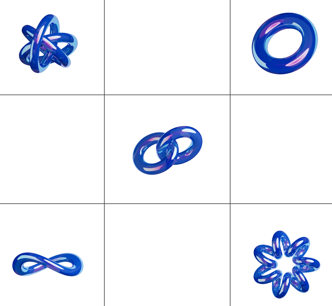 3D rendering of a Tic Tac Toe game board.