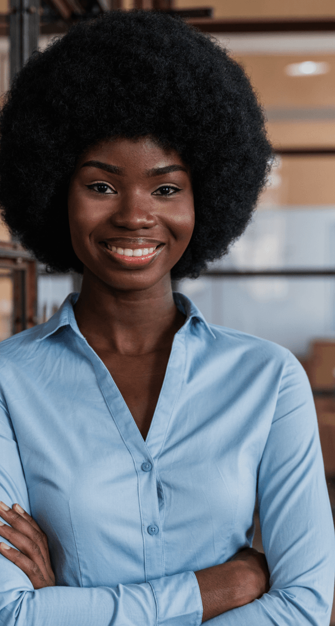 beautiful woman smiling